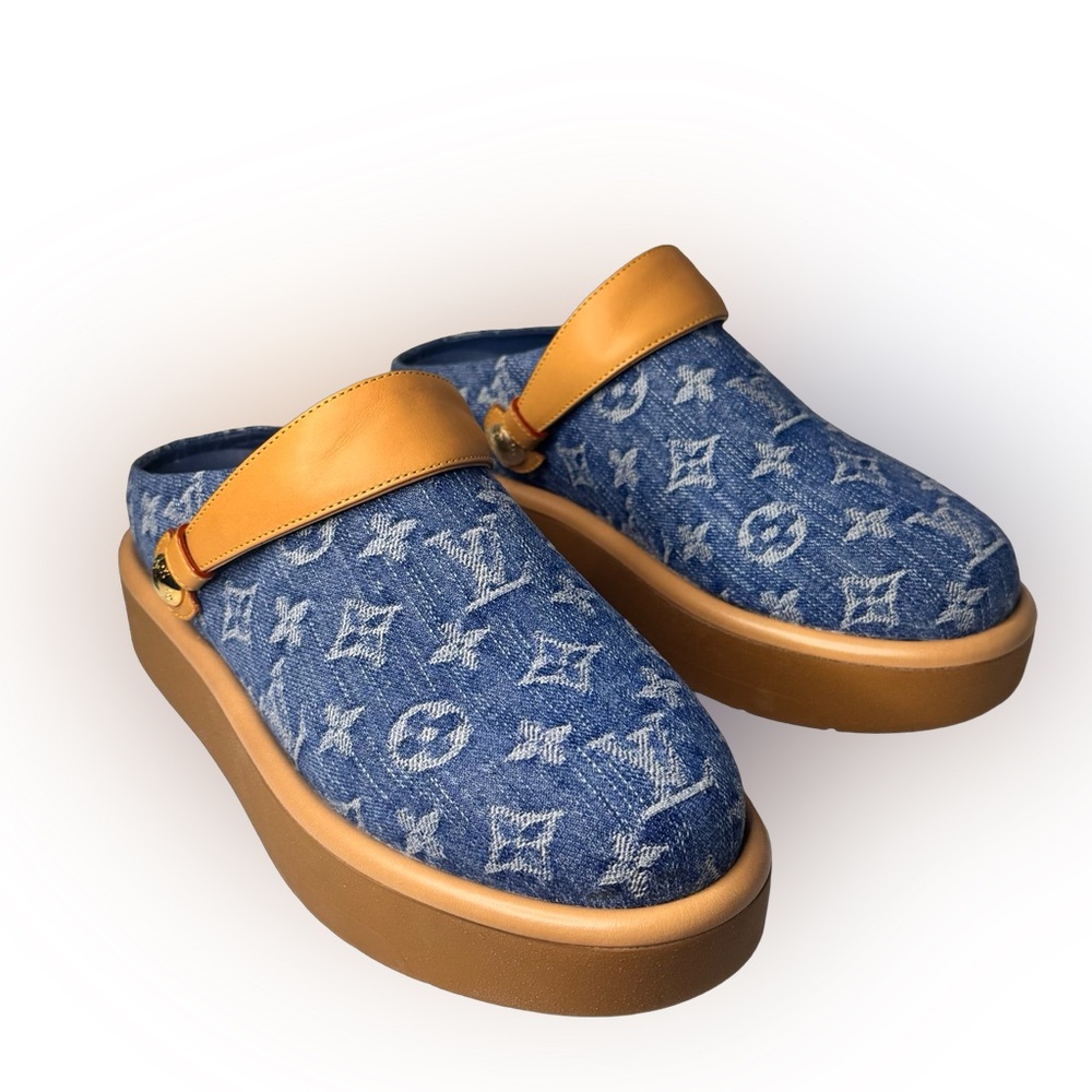 Louis Vuitton Aspen Denim Remix Clog EUC - Picture 2 of 11